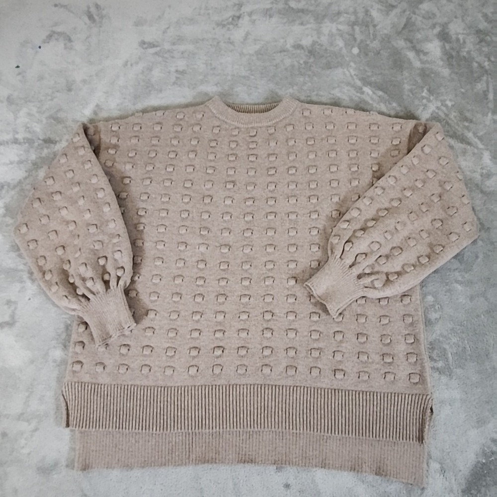 She‎ + Sky Sweater Womens Small Brown Knit Cozy & Fashion-Forward Balls